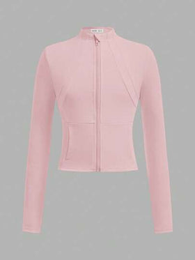 SHEIN معطف رياضي قابل للسحب به حماية من الأشعة فوق البنفسجية لفتيات المراهقات، مناسب للأنشطة الرياضية والركض والصالة الرياضية والبلاغة في الربيع والصيف والخريف والشتاء، أناقة رياضية