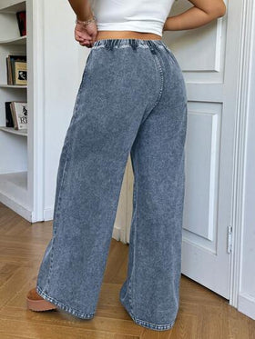 SHEIN EZwear بنطال جينز أسود
