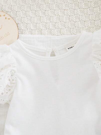 سرقوق مولود جديد بنات بأكمام بيضاء مافروم، مرتبة صيفية عادية