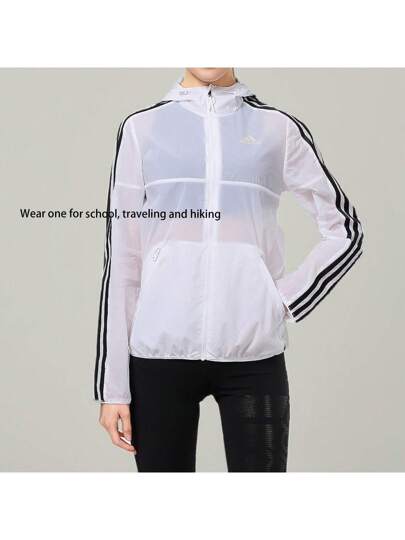 Adidas معطف كاجوال مريح للنساء مناسب للجري والجيم والتدريب والرياضات الخارجية والملابس اليومية. نوصي بطلب مقاسين إضافيين - GQ0564