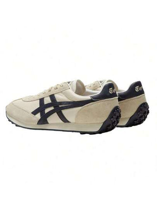 Onitsuka Tiger أحذية رياضية عصرية من الجلد والمواد الاصطناعية EDR 78، أحذية كاجوال منخفضة الكعب خفيفة الوزن وقوية، متعددة الأغراض باللونين البيج والأزرق