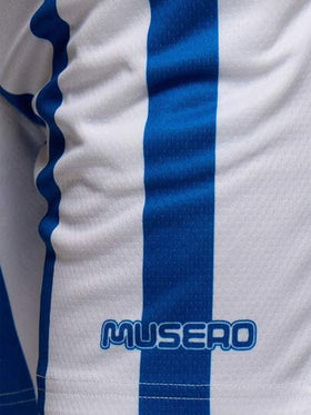 Musero شورت كرة قدم مفلفل بخصر رباط، مريح وبخطوط