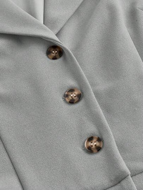 SHEIN MOD جمبسوت كاحل بني عتيق مع طوق بدلة وحزام، جمبسوت أنيقة، جمبسوت خروج، جمبسوت غربية، ملابس عطلة