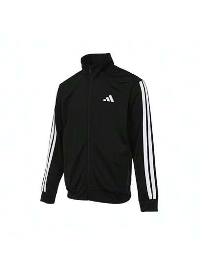 Adidas جاكيت رياضية خفيفة الوزن للرجال، ياقة واقفة، جاكيت رياضية كاجوال JI8816
