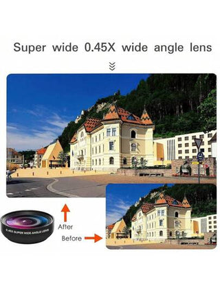 عدسة هاتف محمول 2 في 1، عدسة لكاميرا الهاتف المحمول، طقم عدسات، عدسة زاوية عريضة 0.45X وعدسة ماكرو 12.5X، طقم عدسات كاميرا الهاتف المتوافق مع iOS و أندرويد، أجهزة لوحية، مناسبة للأجازات الصيفية، السفر، التصوير الإبداعي، إكسسوارات الهواتف