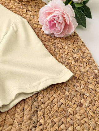 EZwear تي شيرت T شامل كاجوال فضفاض مزخرف بنقوش الزهور للنساء