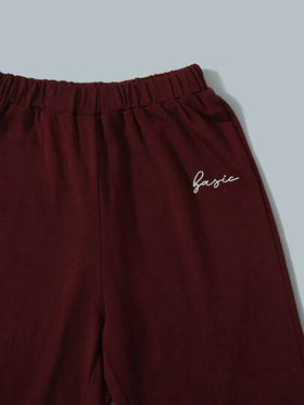 SHEIN مجموعة تيشيرت بأكمام قصيرة مخطط وشورت للرجل الشاب ، تصميم حرفي بألوان مختلطة