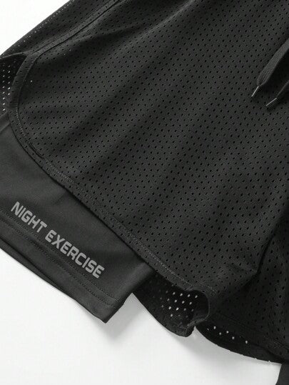 مجموعة ملابس رياضية خارجية كاجوال، ملابس علوية رياضية سوداء وشورت قطن قابل للتنفس، أنيقة، مريحة، قابلة للتنفس، مناسبة للرياضات الخارجية الصيفية، الجري، التنزه