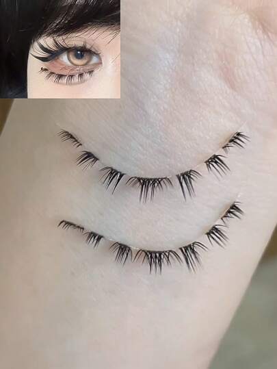 5 أزواج/مجموعة شريط كامل من رموش صناعية سفلية ناعمة، رقيقة الساق ، حيوية وطبيعية ، قابلة لإعادة الاستخدام ، مريحة وخفيفة ، رموش الرسوم المتحركة ، ماكياج ياباني سميك وطبيعي المظهر، ريش لإطالة الرموش الألمعة ، أداة مكياج رموش صناعية للكوسبلاي والأنمي