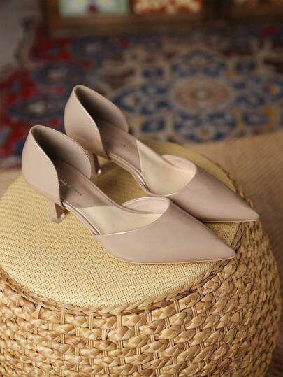 Xin Jing Shoes حذاء كعب عالي نسائي موضة خريف/شتاء 2025 بتصميم مفرغ، أنيق، كعب قطة