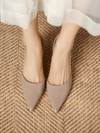 Xin Jing Shoes حذاء كعب عالي نسائي موضة خريف/شتاء 2025 بتصميم مفرغ، أنيق، كعب قطة