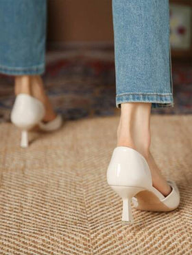 Xin Jing Shoes حذاء كعب عالي أنيق للنساء موضة خريف/شتاء 2025 بتصميم مفرغ