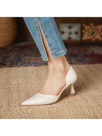 Xin Jing Shoes حذاء كعب عالي أنيق للنساء موضة خريف/شتاء 2025 بتصميم مفرغ