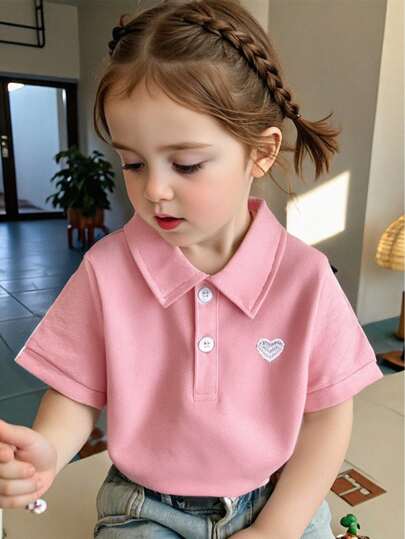 تيشيرتات بناتي Playful Pals قميص بولو وبلوزة مافيه للفتيات الصغيرات من عمر 0-3 سنوات، للارتداء اليومي البسيط والمتعدد الاستخدامات
