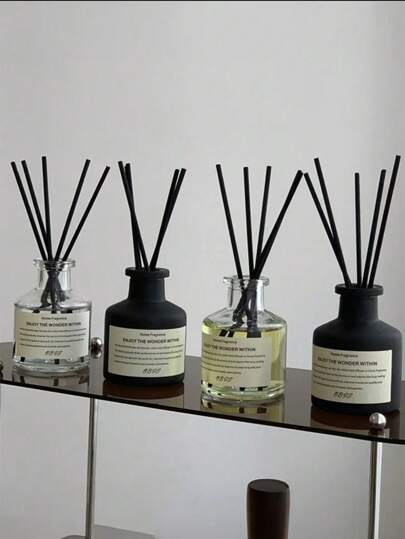 5 قطع مجموعة (1 زجاجة زيت عطري + 4 عيدان بخور) طقم عطور بدون لهب، ديكور غرفة النوم، لاستخدام داخلي، رائحة طويلة الأمد، زيوت أساسية، رائحة زهرية، غرفة النوم، الحمام، معطر الهواء، موزع، طقم العطور