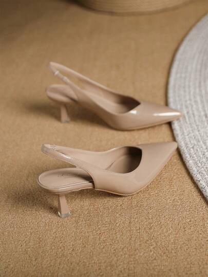 Xin Jing Shoes أحذية نسائية عالية الكعب موضة خريف/شتاء 2025 متعددة الاستخدامات، كعب قطة، كعب مدبب، مناسبة للتنقل والزفاف، أنيقة