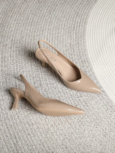 Xin Jing Shoes أحذية نسائية عالية الكعب موضة خريف/شتاء 2025 متعددة الاستخدامات، كعب قطة، كعب مدبب، مناسبة للتنقل والزفاف، أنيقة