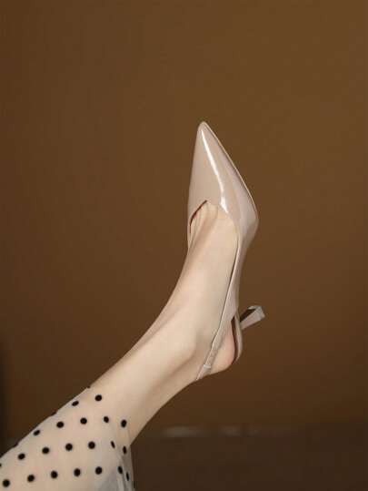 Xin Jing Shoes أحذية نسائية عالية الكعب موضة خريف/شتاء 2025 متعددة الاستخدامات، كعب قطة، كعب مدبب، مناسبة للتنقل والزفاف، أنيقة