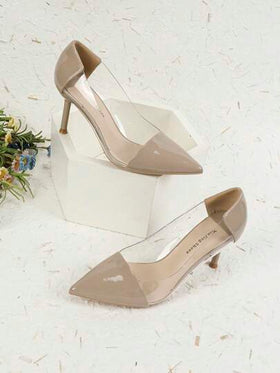 Xin Jing Shoes أحذية كعب عالي شفافة جديدة للموضة خريف/شتاء، أنيقة، للحفلات