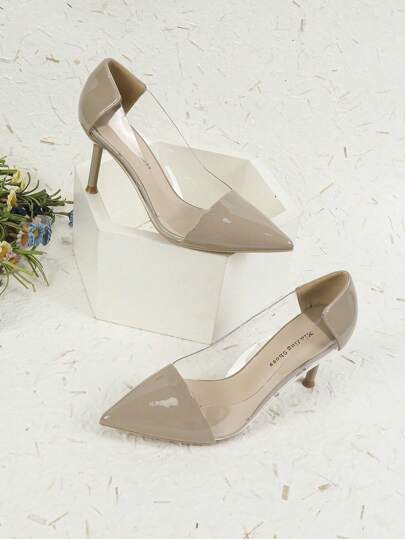 Xin Jing Shoes أحذية كعب عالي شفافة جديدة للموضة خريف/شتاء، أنيقة، للحفلات