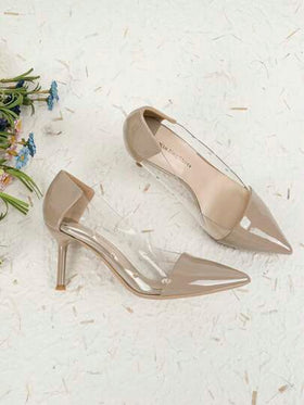 Xin Jing Shoes أحذية كعب عالي شفافة جديدة للموضة خريف/شتاء، أنيقة، للحفلات