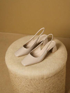Xin Jing Shoes أحذية نسائية كاجوال ذات كعب سميك للموسم الانتقالي بين الخريف والشتاء، بتصميم بسيط مناسبة للتنقل والعمل، أنيقة