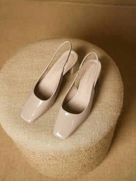 Xin Jing Shoes أحذية نسائية كاجوال ذات كعب سميك للموسم الانتقالي بين الخريف والشتاء، بتصميم بسيط مناسبة للتنقل والعمل، أنيقة