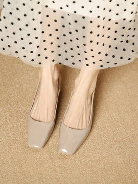 Xin Jing Shoes أحذية نسائية كاجوال ذات كعب سميك للموسم الانتقالي بين الخريف والشتاء، بتصميم بسيط مناسبة للتنقل والعمل، أنيقة