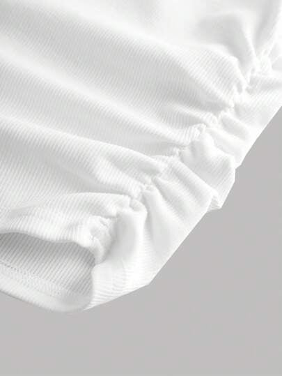 EZwear مجموعة تي شيرت كم قصير مطابق ضيق وبنطلون كارجو قطعتان
