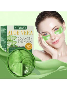 Xioimy قناع للعين بالألوفيرا والكولاجين 80 جرام، منخفض الحساسية، يرطب ويضيء ويلمع بشرة منطقة العين، مناسب لجميع أنواع البشرة