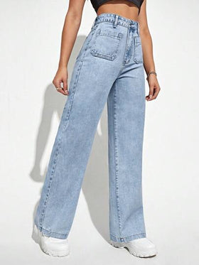 SHEIN EZwear بنطلون جينز كاجوال، مناسب للصيف