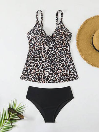 طقم تانكيني حريمي Swim Lushoire ملابس شاطئية للنساء ذات حمالات رفيعة أنيقة وكاجوال تشمل ملابس علوية تانكيني