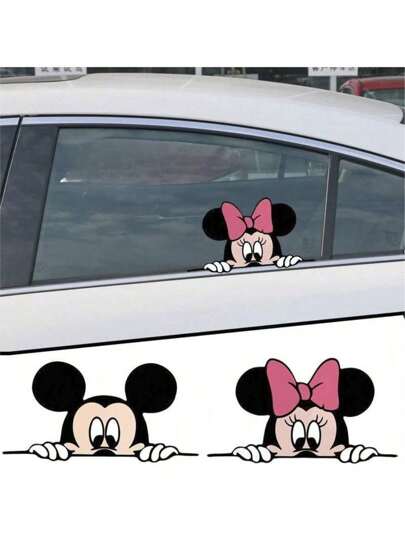 طقم تانكيني حريمي Disney 1/2 قطعة ملصقات ميكي وميني الكرتونية جميلة لتزيين صندوق التخزين و الجسم وديكور السيارات، ملصقات أثاث رائعة وهدية صغيرة جذابة (بعض الأجزاء قد تكون عشوائية)