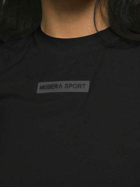 Musera Sport قميص رياضي بأكمام طويلة وتصميم ضيق من قماش جيرسيه ناعم، مناسب لرياضات البادل والتنس وبيكليبول والجيم واللياقة البدنية والبيلاتس للاستخدام اليومي