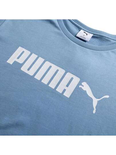 Puma تي شيرت تي شيرت بأكمام قصيرة للرجال من طراز ESS No. 2 Logo، تصميم فضفاض لممارسة الرياضة في الهواء الطلق، تي شيرت كاجوال رياضي بأكمام نصفية 691338-67
