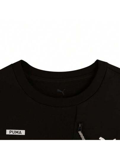 Puma 2025 تي شيرت كم قصير بياقة طاقم أساسي للرجال