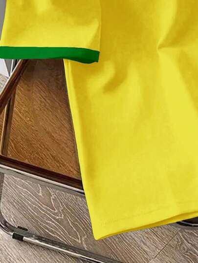 EZwear تي شيرت نسائي بأكمام قصيرة وياقة مستديرة بطباعة إنجليزية بسيطة وفضفاض، مناسب للصيف
