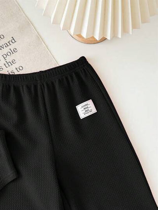 SHEIN طقم مكون من ملابس علوية كروشيه قصير بلا أكمام وبنطال ذو خصر مطاطي، لون وردي، لطفلة صيفي