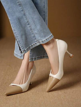 Xin Jing Shoes أحذية كعب عالي موضة جديدة للخريف/الشتاء، متعددة الاستخدامات، مناسبة للعمل أو الارتداء اليومي، أنيقة