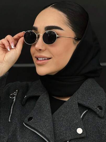 زوج نظارات معدنية بإطار صغير بيضاوي، بطراز رجعي، مناسب للجنسين، مناسب للارتداء اليومي، التصوير الشارعي، العطلات، الشاطئ وغيرها من المناسبات