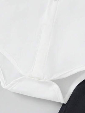 SHEIN مجموعة قميص كم قصير مطبوع بالخيول وسروال قصير للأطفال الصبيان مناسبة لحفلات الزفاف ضيوف الزفاف وحامل الخاتم والصبي؛ يوم عيد الأم الأول للطفل، ملابس متطابقة للعائلة