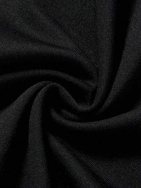 CATWOMAN X SHEIN بنطلون قماشي بقصة واسعة، مريح وكاجوال، مزين بحروف وقطط مرصعة بالراين على لون أسود للفتيات المراهقات