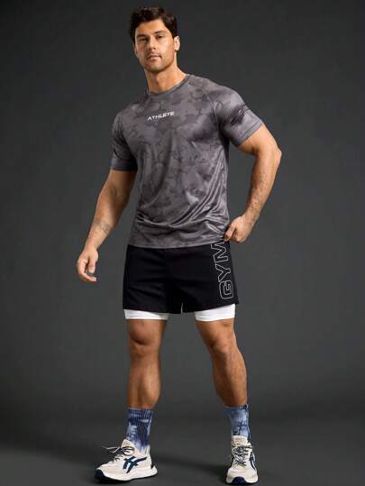 Manfinity Sport Polished تي شيرت رياضي كاجوال رجالي، بتصميم بسيط وعصري للارتداء اليومي