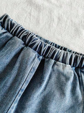 Vintaside Kids طقم صيفي أنيق للفتيات مكون من سترة وبنطال بلون سادة