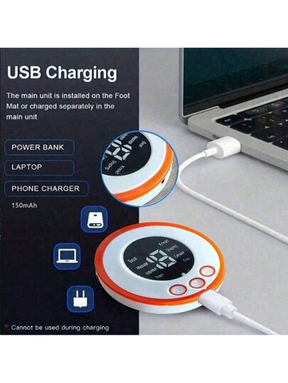 محفز عضلات البطن القابل للشحن عبر USB, مدرب عضلات البطن مع شاشة عرض رقمية LED، محفز للبطن والذراعين