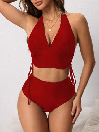 Swim Lushoire طقم بيكيني قابل للتعديل منطقة الخصر عالية للنساء