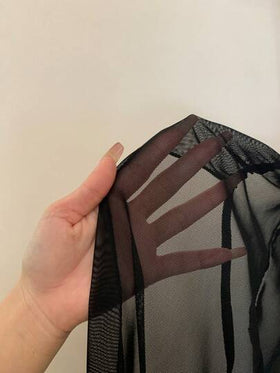 SHEIN ثوب النوم كامي بفتحة جانبية عالية من التخريم و التباين