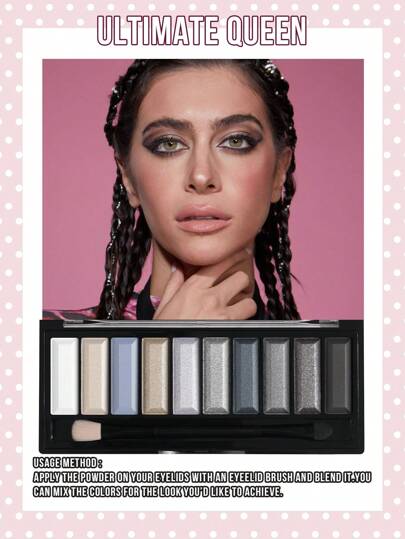 Misslyn ظلال العيون الأساسية، لون أسود دخاني، ذات تصبغ عالي بألوان مطفأة ولامعة، دائمة الاستمرار، ذات ملمس مسحوق قابل للخلط، ألوان طبيعية وحيوية، ملمس ناعم، هدية عيد الحب، نباتي، خالي من التجارب على الحيوانات