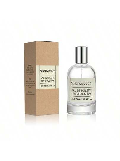 عطر رذاذ خشب الصندل 33 للرجال والنساء سعة 100 مل / 3.4 أونصة، رائحة فريدة مع ملاحظات خشبية وبودرية وجلدية ودافئة وحارة وأرجوانية
