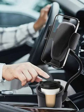 حامل كوب سيارة ومسند هاتف متعدد الوظائف جديد 3 في 1، قابل للتمديد والتدوير